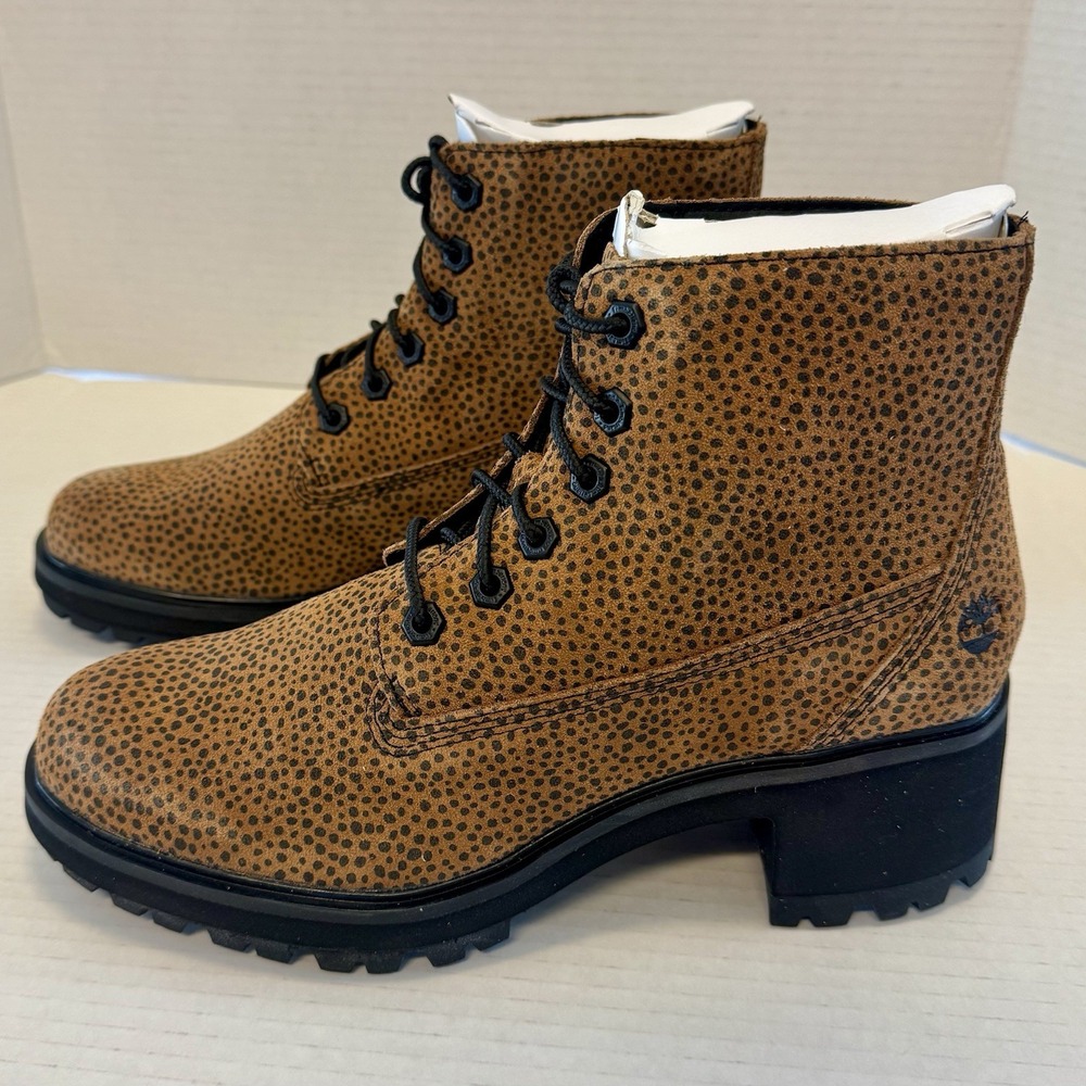 Last One‎ Timberland New Size 6M Kori Park Lace Up Cheetah Suede Leather Boots
